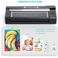 Mesin laminasi 3 dalam satu, mesin Laminating sertifikat A3 panas dingin portabel multifungsi dengan pemotong