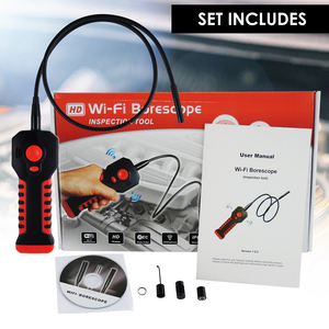 กล้องเอนโดสโคป WiFi ขนาด 8.5 มม. กันน้ำ IP67, กล้อง 2MP 720P HD พร้อมท่อโค้งงอได้ 800 มม. รองรับ iOS/Android/Windows - Product Image 3