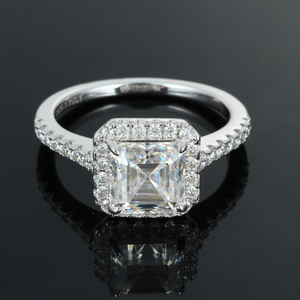 VVS Lab Grown Diamond Emerald Cut Engagement <b>Ring</b> 925 Sterling <b>Silver</b> <b>Statement</b> Bridal Jewelry Classic Wedding <b>Ring</b> For Women - Product Image 1
