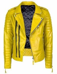 <b>Men's</b> <b>Brown</b> Genuine <b>Leather</b> Breathable Windproof Moto <b>Jacket</b> Stand Collar Zipper Closure Slim Fit Regular Length Winter Wear - Product Image 5