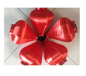 Faroles de Seda de Bambú Impermeables de Alta Calidad y Elegantes de la Cultura Asiática, Decoración Festiva de Hoi An, Estilo Asiático Tradicional de Tet - Product Image 2