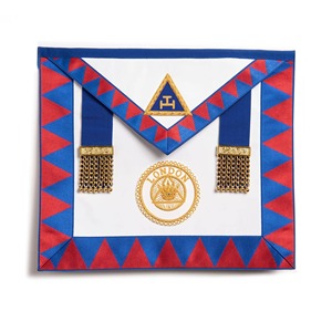 Tablier de Cérémonie Haut de Gamme Brodé de Lourdes Broches Dorées, Style Anglais, pour Chapitre Royal et Loge, Régalia Décorative - Product Image 6