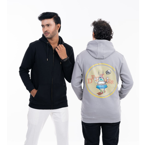 Sweat à capuche zippé pour homme, matière polaire de haute qualité, respirant et confortable, idéal pour l'hiver, avec poche latérale, respectueux de l'environnement - Product Image 3