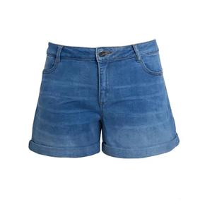 Shorts de Mezclilla de Alta Calidad al por Mayor, Elegantes, de Cintura Alta, Moda Verano 2025, Talla Personalizada para Mujer - Product Image 1