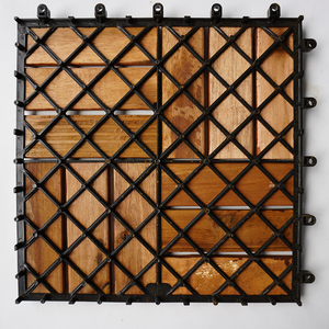 Azulejos de cubierta de madera de acacia para exteriores modernos de primera calidad compuesto de plástico y madera de 12 listones con acabado liso - Product Image 3
