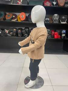 Ensemble de survêtement unisexe pour enfants en coton, avec logo personnalisé, pull et pantalon de jogging en molleton bouclette, style décontracté 2 pièces, vêtements pour garçons et filles - Product Image 3