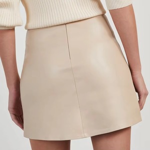 Women's Sexy Vintage Winter Natural Waist Corduroy Genuine Leather Skirt Comfort Hip Premium Quality - Product Image 4