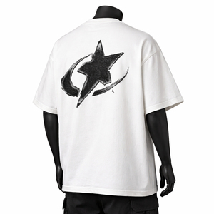 Custom Oversized 100% Cotton <b>Men's</b> T-<b>Shirt</b> with Puff Printing Logo Plus Size Blank Design-Eco-Friendly <b>Print</b> Jersey Regular Fit - Product Image 2