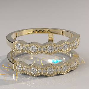 Anillo Personalizable, Anillo Envolvente Aggie, Anillo Envolvente con Diamantes, Anillo a Juego con Moissanita, Anillo de Eternidad, Banda de Eternidad con Diamantes - Product Image 2