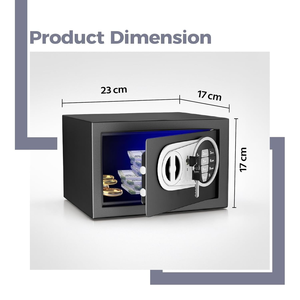 Portable Metal Safe <b>Box</b> Digital Keypad <b>Fireproof</b> Deposit Chest for Home Hotel Office - Product Image 2