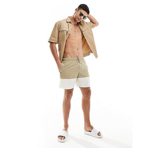 ชุดเซ็ตเสื้อยืดและกางเกงขาสั้นลำลองผู้ชายลายโลโก้ด้านหน้า ดีไซน์ใหม่ สไตล์สตรีทแวร์ ผ้าฝ้าย 100% ระบายอากาศได้ดี รับผลิตแบบ OEM - Product Image 5