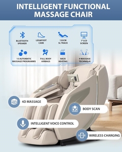 Fauteuil de massage électrique pour le corps entier, fauteuil inclinable à gravité zéro avec fonction de scan corporel SL Track et chauffage - Product Image 2