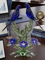 Figurines en verre artistique faites à la main, colorées et personnalisables, sculptures de perroquets, croix d'amour, pyramide musicale, mascotte, décoration intérieure, mariage, Feng Shui