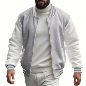 Custom Unisex Geometric Stand Collar Varsity Jacket College Baseball Bomber <b>Warm</b> Outerwear for Autumn Winter Sports Activities - Product Image 4