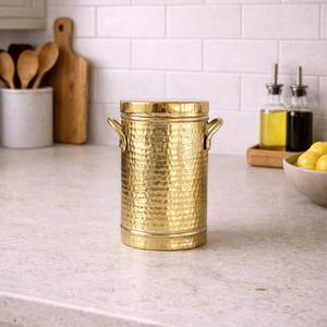 Modern Hammered Copper Kitchen Storage Canister Set with Lid, Airtight <b>Jars</b> for Coffee Tea Sugar, Decorative Copperware - Product Image 5