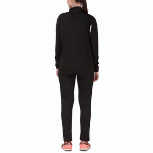 <b>Women's</b> Color Block Zip Up <b>Jacket</b> And Side Stripe Jogger Pants 2 Piece Sporty Cotton Polyester Tracksuit Set - Product Image 6