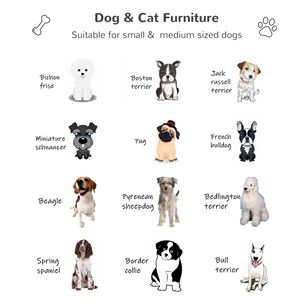 Casa para Perros y Gatos de Mimbre Mediana con Cama de Ratán para Cachorros, Sofá para Mascotas de Interior/Exterior para Jardín/Patio con Cojín Extraíble - Product Image 6