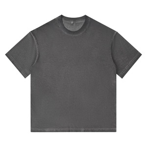 เสื้อยืดคอกลมทรงปกติผ้าฝ้าย 100% คุณภาพสูงสำหรับผู้ชาย สวมใส่สบาย ไหล่ตก ไซส์ใหญ่ ผ้าไม่ยับ แห้งเร็ว ระบายอากาศได้ดี น้ำหนัก 200 กรัม - Product Image 5