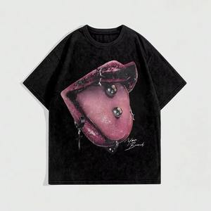 Camiseta con Gráficos Impresos en DTG Personalizada, Camiseta Oversize de Algodón Estilo Urbano, Fabricante de Camisetas con Impresión DTG de Marca Privada OEM, Venta al Por Mayor - Product Image 4