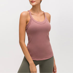 Summer Workout tank Top Women Sport Compression Yoga <b>Bra</b> Padded Cropped <b>Cami</b> tank Tops for Woman - Product Image 5