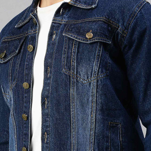100% Cotton Men's <b>Denim</b> Jacket Streetwear Jean <b>Coat</b> with Custom Print & Embroidery Logo Oversized <b>Denim</b> Men's Jackets - Product Image 6