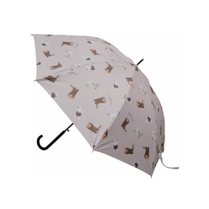 Parapluie pliant à 6 baleines de 90 cm, motif chiens de dessin animé mignons, ouverture manuelle, en polyester, protection solaire et pluie, pour le voyage - Product Image 3