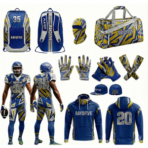 Uniformes de Fútbol Americano al por Mayor, Jersey Cosido con Tela de Malla de Alta Resistencia, Unisex para Adultos, Sublimados - Product Image 2