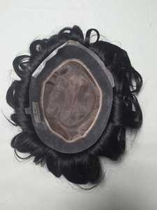 Perruque toupet en cheveux humains mono de qualité supérieure, origine Taz Hair Autriche, style Bangladesh, avec des ondulations naturelles et profondes - Product Image 6