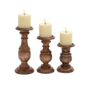 Portavelas de Madera Rústico Hecho a Mano para Centro de Mesa, Dormitorio, Sala de Estar, Comedor y Decoración de Eventos Especiales - Product Image 3