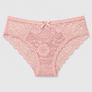 Culottes string taille basse en dentelle pour femmes, motif floral, transparentes, avec nœud à la taille, lingerie douce et respirante, vente en gros personnalisée OEM ODM - Product Image 4