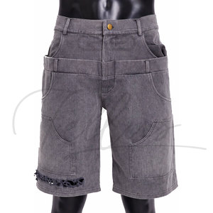 Shorts en jean pour homme, couleur unie, sur mesure, nouveau style, haute qualité, confortables et décontractés, en vente. - Product Image 5