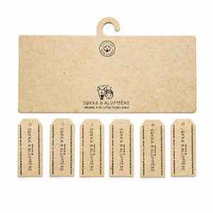 Étiquettes suspendues personnalisées en carton, faites à la main, écologiques, recyclables pour vêtements, étiquettes de vêtements durables et emballages cadeaux pour l'extérieur - Product Image 1
