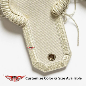 Elegantes Epaulettes de Tela Trenzada Beige Hechos a Mano y Ecológicos, Accesorios para Prendas de Ceremonia - Product Image 3