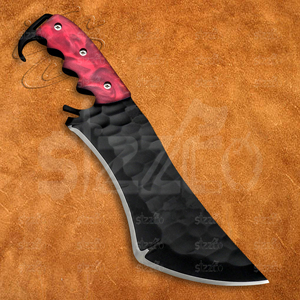 Cuchillo Tracker de Acero D2 con Recubrimiento de Polvo Negro Hecho a Mano de Primera Calidad, Cuchillo de Supervivencia y Caza Táctica de Espiga Completa, Fabricado por OEM - Product Image 2