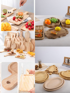 Acacia Wood Cutting Board Set with Handles Solid Wood <b>Kitchen</b> Chopping Board Food Grade Eco Friendly OEM Supplier - Product Image 6