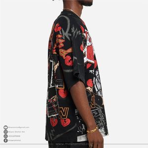 Camiseta Mawra Extra Grande, 100% Algodón, Ecológica, Transpirable, con Estampado Gráfico DTG, Estilo Urbano Vintage, Logotipo Personalizado, Unisex - Product Image 4