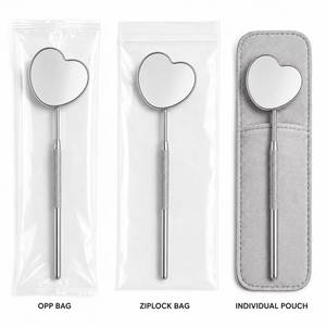 Miroir de poche en forme de cœur avec poignée en acier inoxydable, miroir compact, miroir de maquillage portable - Product Image 6