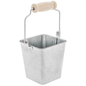 Cubo de Acero Galvanizado de Diseño Moderno, Cubo Metálico con Asa de Madera, Cubo Decorativo para Jardín a Excelente Precio - Product Image 5