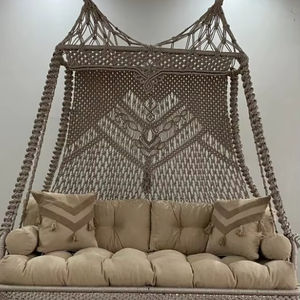 <b>Macrame</b> Double Garden Swing, <b>Hanging</b> <b>Chair</b>, <b>Hanging</b> Porch Swing Bed, Garden Hammock - Product Image 1