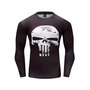 เสื้อแรชการ์ดผู้ชายคุณภาพสูง โลโก้สั่งทำได้ เป็นมิตรต่อสิ่งแวดล้อม ระบายอากาศได้ดี แห้งเร็ว ป้องกันแบคทีเรีย ผลิตจากโพลีเอสเตอร์ รับสั่งทำจำนวนมาก คุณภาพดีที่สุด - Product Image 1