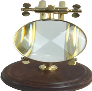 Juego de lupa con soporte ajustable de latón sobre una base circular escalonada de latón, disponible a precios de mayorista. - Product Image 3