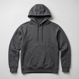 <b>Mens</b> Charcoal <b>Grey</b> Fleece Hoodie Custom Blank Pullover <b>Sweatshirt</b> Streetwear Casual Hooded <b>Sweatshirt</b> Wholesale Clothing - Product Image 1