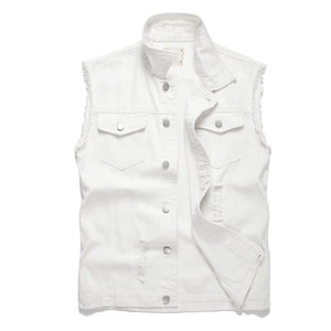 Camisas de Mezclilla sin Mangas Hechas a Medida de Alta Calidad, Ecológicas, de Secado Rápido, Transpirables, 100% Algodón, para Hombre, a Bajo Precio - Product Image 1