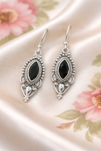 New Design Black Onyx 925 Sterling <b>Silver</b> <b>Drop</b> <b>Earrings</b> Handmade Boho Vintage Women Jewelry Rose Gold Yellow Gold Plated Women - Product Image 6
