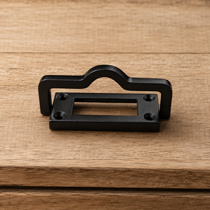 Tirador de cajón industrial SHUBHAM de hierro con zinc negro para muebles, fácil instalación - Product Image 2