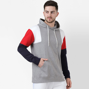 Sudadera con Capucha Colorblock al por Mayor para Hombre, de Algodón y Forro Polar, Manga Raglán, Logotipo Personalizado, Pedido a Granel, Estilo Urbano, Multicolor - Product Image 4