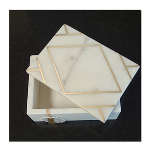 Caja de Piedra y Mármol Artesanal, Perfecta para Decoración del Hogar y Regalos, Caja para Empacar Joyas, Artesanía Moderna - Product Image 2