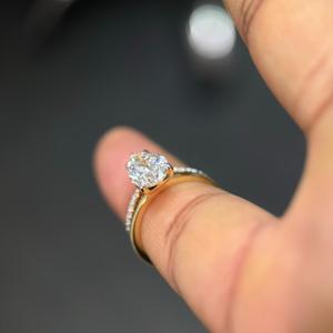 Bague en or massif 14 carats certifiée IGI avec diamant taille marquise pour femme – Idéale pour mariage, anniversaire, fiançailles, fête ou usage quotidien - Product Image 2
