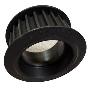 Polea de Distribución HTD 25T8M28 con Rodamiento de Rodillos, Ancho de Correa de 28 mm, Material de Aluminio y Acero, con Brida, Anodizado Negro - Product Image 1