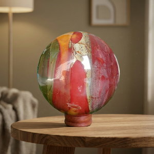 ลูกบอลโหราศาสตร์ Mookaite Jasper,หินทรงกลมหินธรรมชาติสำหรับตกแต่งบ้าน - Product Image 1